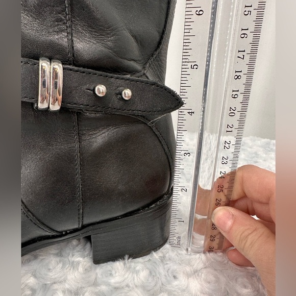 Franco Sarto Tall Leather Boots with Buckle Detail - Picture 8 of 9